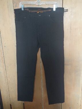 True Rebel Men's Black Slim Straight Jeans 36×30